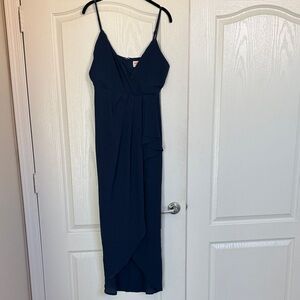 Showpo Navy Spaghetti Strap Maxi Dress
